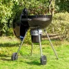 Captiva Designs E02GR013 22  Kettle Charcoal Grill with Pizza Ring and Pizza Stone   Black - Image 7