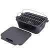 Bruntmor Heavy Duty Pre-Seasoned Cast Iron Portable Grill - Image 4