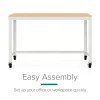 Space Solutions 48  Wide Mobile Metal Desk for Home Office with Maple Top   Space Solutions - Image 5