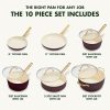 Reserve Hard Anodized Healthy Ceramic Nonstick 10 Piece Cookware Pots and Pans Set, Gold Handle, PFAS-Free, Dishwasher Safe, Oven Safe, Merlot Purple - Image 4