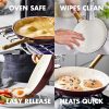 Reserve Hard Anodized Healthy Ceramic Nonstick 10 Piece Cookware Pots and Pans Set, Gold Handle, PFAS-Free, Dishwasher Safe, Oven Safe, Merlot Purple - Image 6