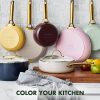 Reserve Hard Anodized Healthy Ceramic Nonstick 10 Piece Cookware Pots and Pans Set, Gold Handle, PFAS-Free, Dishwasher Safe, Oven Safe, Merlot Purple - Image 7