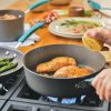 Ray Cucina Hard-Anodized Nonstick Cookware and Prep Bowl Set, 18-Piece   Gray/Blue - Image 5