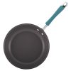 Ray Cucina Hard-Anodized Nonstick Cookware and Prep Bowl Set, 18-Piece   Gray/Blue - Image 10