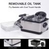Secura 1700-Watt Stainless-Steel Triple Basket Electric Deep Fryer with Timer Free Extra Odor Filter, 4L/17-Cup,Silver - Image 5