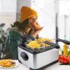 Secura 1700-Watt Stainless-Steel Triple Basket Electric Deep Fryer with Timer Free Extra Odor Filter, 4L/17-Cup,Silver - Image 6