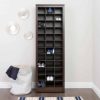 Space-Saving 36 Pair Shoe Storage Cabinet With Cubbies, Espresso - Image 7