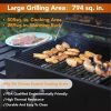 PHI VILLA THD-E02GR005 Heavy-duty Outdoor Barrel Charcoal Grill in Black - Image 3