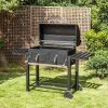 PHI VILLA THD-E02GR005 Heavy-duty Outdoor Barrel Charcoal Grill in Black - Image 9