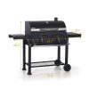 PHI VILLA THD-E02GR005 Heavy-duty Outdoor Barrel Charcoal Grill in Black - Image 7