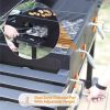 PHI VILLA THD-E02GR005 Heavy-duty Outdoor Barrel Charcoal Grill in Black - Image 4