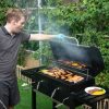 PHI VILLA THD-E02GR005 Heavy-duty Outdoor Barrel Charcoal Grill in Black - Image 2