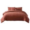 Benjara  Alice 5-Piece Red Stitched Microfiber Queen Comforter Set - Image 2