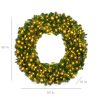 SKY5983 60 in. Pre-Lit LED Spruce Artificial Christmas Wreath with 300-Lights - Image 7