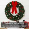 SKY5983 60 in. Pre-Lit LED Spruce Artificial Christmas Wreath with 300-Lights - Image 2