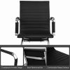 Set of 2 Black Faux Leather Seating Office Guest Chairs Waiting Room Chairs - Image 6