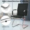 Set of 2 Black Faux Leather Seating Office Guest Chairs Waiting Room Chairs - Image 4