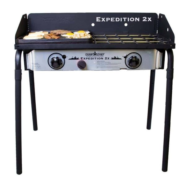 Camp Chef YK60LWC12 Expedition 2X 2-Burner Propane Gas Grill in Silver