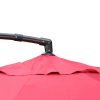 CASAINC 12 ft. Cantilever Umbrella Large Outdoor Heavy-Duty Offset Hanging Patio Umbrella with Base in Red - Image 10