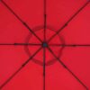 CASAINC 12 ft. Cantilever Umbrella Large Outdoor Heavy-Duty Offset Hanging Patio Umbrella with Base in Red - Image 8
