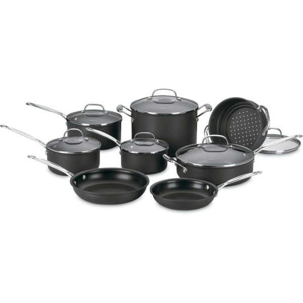 Chefs Classic Nonstick Hard Anodized  14 Piece Aluminum Cookware Set