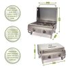 CGG-306 Portable Propane Tabletop Grill in Stainless Steel - Image 6