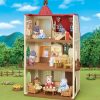 Red Roof Tower Home, 3 Story Dollhouse Playset with Figure, Furniture and Accessories - Image 4