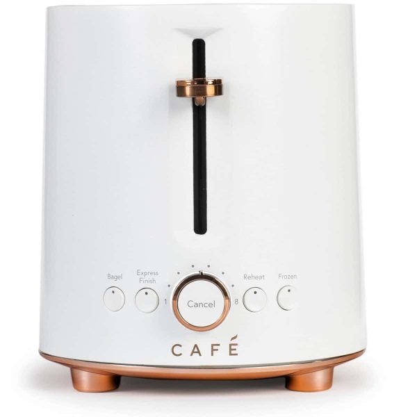 Café Express Finish 2 Slice Metal Toaster White