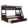 Bright Designs  Espresso Twin over Full Wood Bunk Bed with 2-Drawers - Image 5