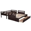 Bright Designs  Espresso Twin over Full Wood Bunk Bed with 2-Drawers - Image 3