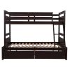 Bright Designs  Espresso Twin over Full Wood Bunk Bed with 2-Drawers - Image 8