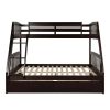 Bright Designs  Espresso Solid Wood Twin Over Full Bunk Bed with 2-Storage Drawers - Image 8
