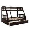 Bright Designs  Espresso Solid Wood Twin Over Full Bunk Bed with 2-Storage Drawers - Image 6