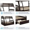 Bright Designs  Espresso Solid Wood Twin Over Full Bunk Bed with 2-Storage Drawers - Image 10