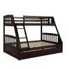 Bright Designs  Espresso Solid Wood Twin Over Full Bunk Bed with 2-Storage Drawers - Image 5