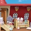 Red Roof Tower Home, 3 Story Dollhouse Playset with Figure, Furniture and Accessories - Image 6