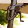 Bay 10 ft. Commercial Aluminum Cantilever Square Offset Patio Umbrella in Cafe Tan with Base Included - Image 14