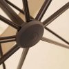 Bay 10 ft. Commercial Aluminum Cantilever Square Offset Patio Umbrella in Cafe Tan with Base Included - Image 13
