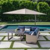 Bay 10 ft. Commercial Aluminum Cantilever Square Offset Patio Umbrella in Cafe Tan with Base Included - Image 3