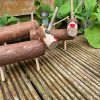 Set of 3 Wooden Christmas Reindeer Logs Garden Ornament Festive Figures Free Standing Home Decor Xmas DIY - Image 3