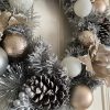Christmas Snow Effect Door Wreath Decoration Artificial Traditional Foliage Autumn Xmas Home Decor Decorative Festive 50cm - Image 4