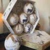 Christmas Tree Bauble Set Boxed Vintage Design Home Decoration 7pc Stag/Nativity Scene/Santa & Snowflake - Image 2
