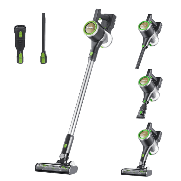 Cordless Cleaner for Home, RapidClean Ultra 20kpa Powerful Suction for Hard Floor  Pet Hair,40min Runtime, NEC370GR, Green