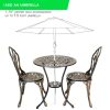 Patio Premier  Tulip Garden 3-Piece Cast Aluminum Outdoor Bistro Set - Image 8