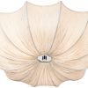 Planetarium 21  Wide Modern White Fabric Ceiling Light - Image 9