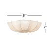 Planetarium 21  Wide Modern White Fabric Ceiling Light - Image 2