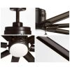 Progress Lighting Vast Collection 72 in. 8-Blade Indoor Antique Bronze Industrial Ceiling Fan with LED Light and Remote - Image 4