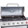 SG6002S 6-Burner BBQ Stainless Steel Gas Grill with Sear and Side Burners, Liquid Propane Cabinet Style Gas Grill, 71,000 BTU - Image 5