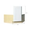 Bay KCSB36-SW  36 in. W x 24 in. D x 34.5 in. H Ready to Assemble Corner Sink Base Kitchen Cabinet in Satin White without Shelf - Image 3