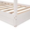 Bright Designs  L-shaped White Twin Size Wood House Bed with Fence - Image 3